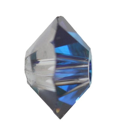 Preciosa 6400 Bermuda Blue Flat Bicone Spacer Bead (3mm x 5mm)