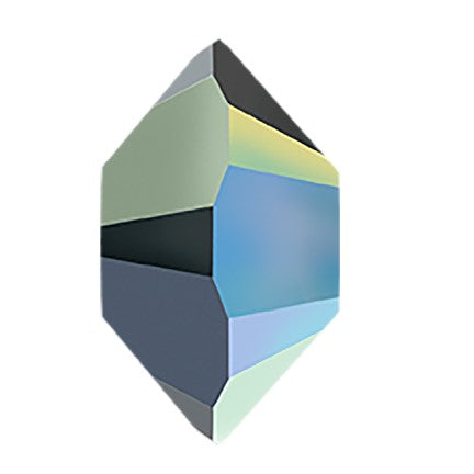 Preciosa 6400 Jet AB Flat Bicone Spacer Bead (5mm, 6mm)