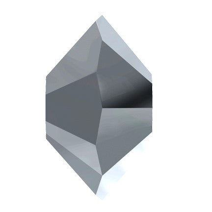 Preciosa 6400 Jet Hematite 2X Flat Bicone Spacer Bead (5mm, 6mm)