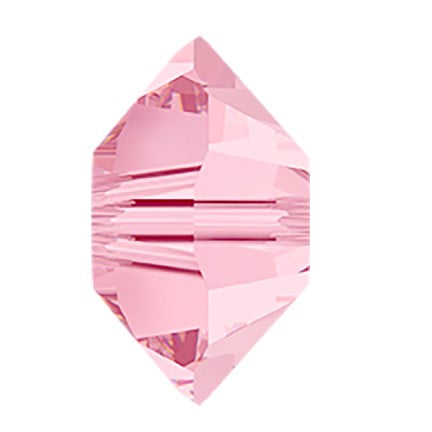 Preciosa 6400 Light Rose Flat Bicone Spacer Bead (3mm x 5mm)