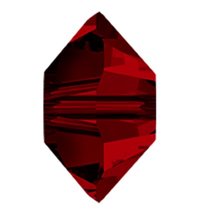 Preciosa 6400 Siam Flat Bicone Spacer Bead (3mm x 5mm)