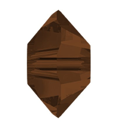 Preciosa 6400 Smoked Topaz Flat Bicone Spacer Bead (3mm x 5mm)