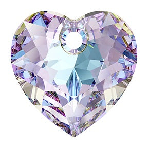 Swarovski 6432 10.5mm Vitrail Light Heart Cut Pendant