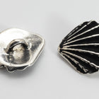 13mm TierraCast Antiqued Silver Scallop Shell Button #CK869