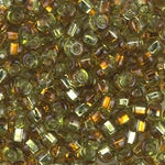 6/0 Sq. Hole Rococo Silver Lined Chartreuse Topaz Miyuki Seed Bead (250 Gm) #3273