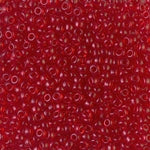 8/0 Transparent Red Orange Miyuki Seed Bead (250 Gm) #140