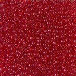 11/0 Transparent Red Orange Miyuki Seed Bead (250 Gm) #140
