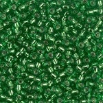 8/0 Silver Lined Light Green Miyuki Seed Bead (250 Gm) #15