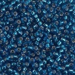 11/0 Silver Lined Capri Blue Miyuki Seed Bead (250 Gm) #25