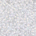 8/0 White Lined Crystal AB Miyuki Seed Bead (20 Gm, 250 Gm) #JJP002