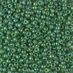 8/0 Opaque Green AB Miyuki Seed Bead (250 Gm) #480