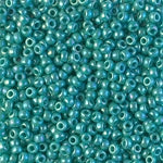 8/0 Opaque Turquoise Green AB Miyuki Seed Bead (250 Gm) #481