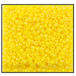 13/0 Opaque Yellow AB Charlotte Cut Seed Bead (1/2 Kilo) Preciosa #84130