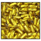 30mm Silver Lined Yellow Twist Bugle (40 Gm, 1/2 Kilo) Preciosa #87010