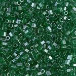 8/0 Transparent Green Luster Miyuki Cut Seed Bead (250 Gm) #173