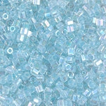 8/0 Glacier Blue Lined Crystal AB Miyuki Cut Seed Bead (250 Gm) #269
