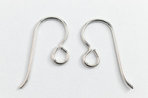 23mm Sterling Silver TierraCast French Hook Ear Wire with Regular Loop #BSU017