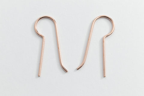 23mm Rose Gold Filled TierraCast French Hook Ear Wire with .53 Inch Blank (50 Pcs) #90-7120-00