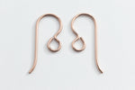 20mm Rose Gold Filled TierraCast French Hook Ear Wire with Regular Loop #RGA017