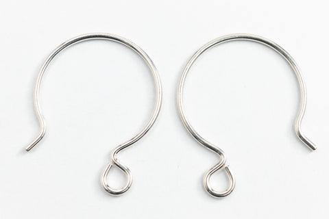 21mm Silver Filled TierraCast French Hoop Ear Wire with Regular Loop (50 Pcs) #90-8320-01