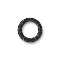 13mm Black TierraCast Hammered Round Link (10 Pcs) #CK172