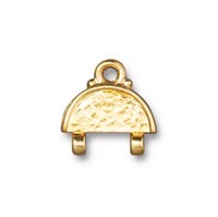 14mm Bright Gold TierraCast Hammered Stitch-in Link (20 Pcs) #CK942