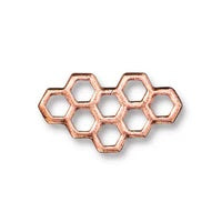 21mm Antique Copper TierraCast Honeycomb Link (20 Pcs) #CK882