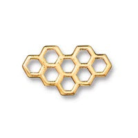 21mm Antique Gold TierraCast Honeycomb Link #CK882
