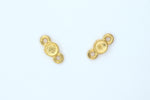 12mm TierraCast Bright Gold Milgrained Two-Sided 16ss Bezel Link #CK935