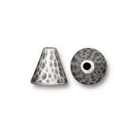 8mm Antique Pewter TierraCast Hammered Cone (10 Pcs) #CK164