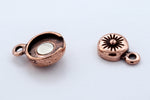 18mm TierraCast Antique Copper Starburst Magnetic Clasp #CK933
