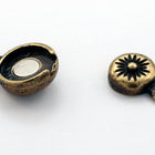 18mm TierraCast Antique Brass Starburst Magnetic Clasp #CK933