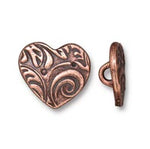 15mm Antique Copper TierraCast Amor Button #CK646