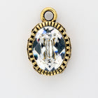 22mm Antique Gold TierraCast Celestial Brilliance Pendant with Crystal #CK931