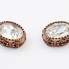 22mm Antique Copper TierraCast Celestial Brilliance Pendant with Crystal #CK931