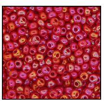 11/0 Opaque Red Iris Charlotte Cut Seed Bead (1/2 Kilo) Preciosa #94190