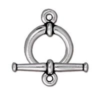 16mm Antique Silver TierraCast Tapered Toggle Clasp #CK533