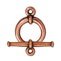 16mm Antique Copper TierraCast Tapered Toggle Clasp (10 Pcs) #CK533