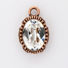 22mm Antique Copper TierraCast Celestial Brilliance Pendant with Crystal #CK931