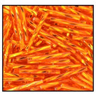 30mm Silver Lined Orange Twist Bugle (10 Gm, 40 Gm, 1/2 Kilo) #CBR025