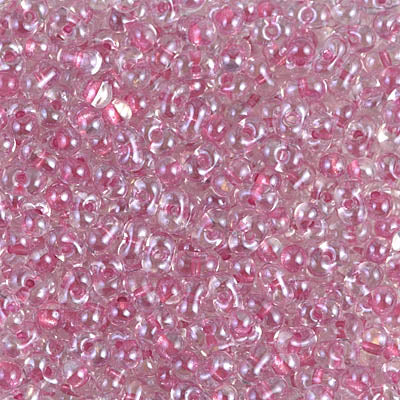 Sparkling Peony Pink Lined Crystal Miyuki Berry Bead (125 Gm) #1524
