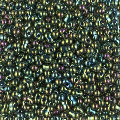 Metallic Malachite Green Iris Miyuki Berry Bead (125 Gm) #468