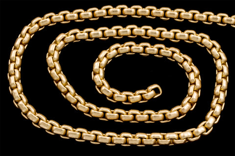 3mm Matte Gold Venetian Box Chain #CC265