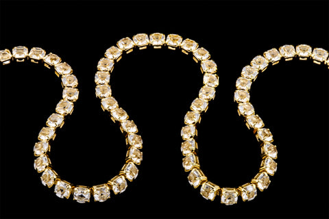 4mm Gold Tennis Rhinestone Cup Chain #CC267