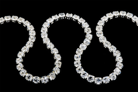 4mm Silver Tennis Rhinestone Cup Chain #CC267
