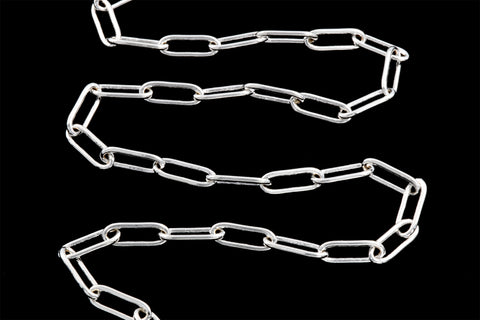 11mm x 4.25mm Silver Paperclip Cable Chain #CC268