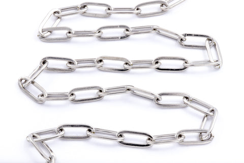 11mm x 4.25mm Stainless Steel Paperclip Cable Chain #CCA027