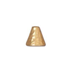 8mm Antique Gold Tierracast Hammered Cone #CKB164-General Bead