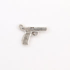 20mm Antique Silver Handgun Charm #CMA703