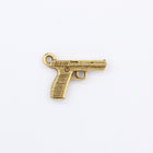 20mm Antique Gold Handgun Charm #CMB703